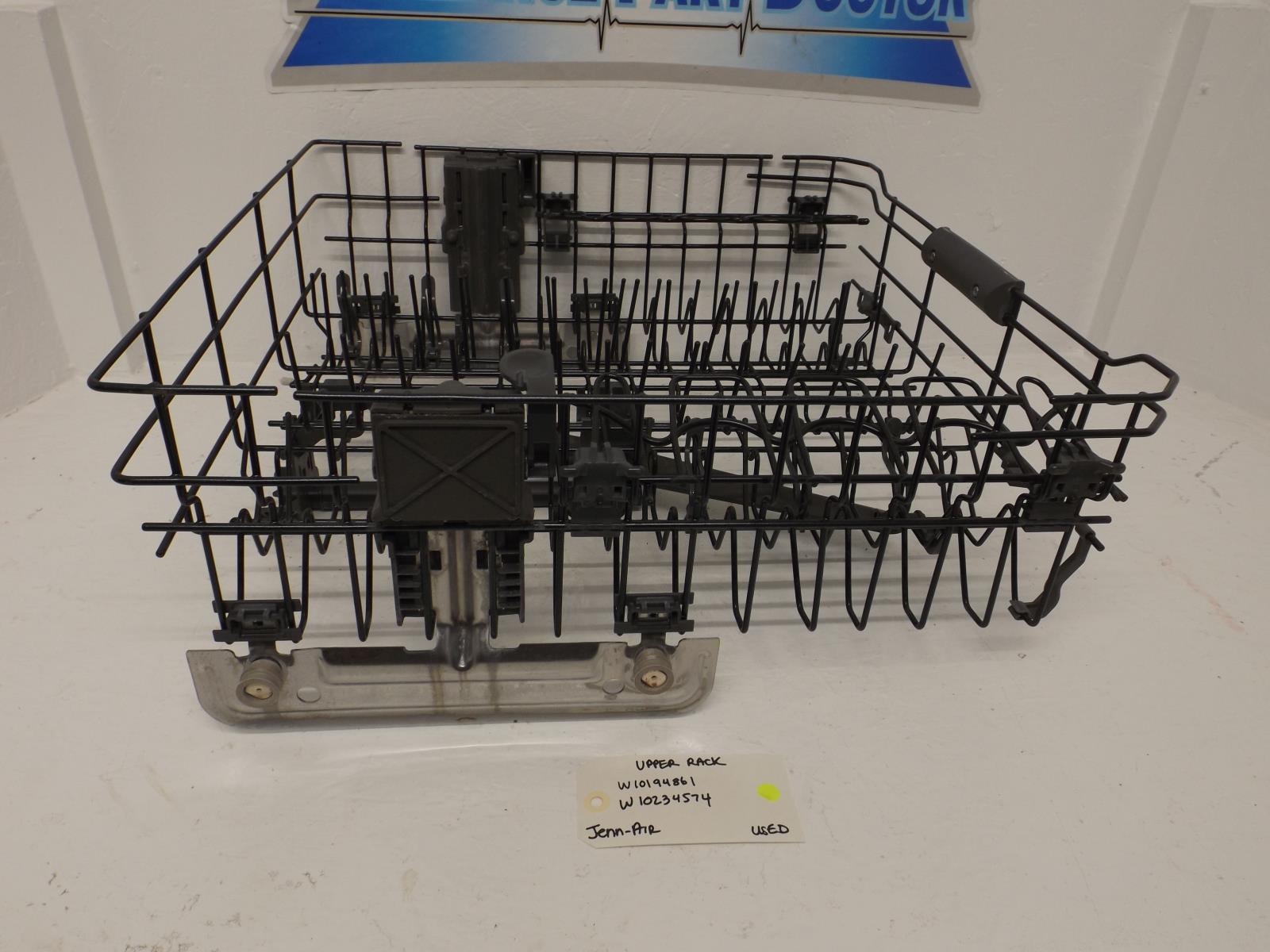 Jenn-Air Dishwasher W10194861 W10234574 Upper Rack Used Jenn-Air Dishwasher W10194861 W10234574 Upper Rack Used
